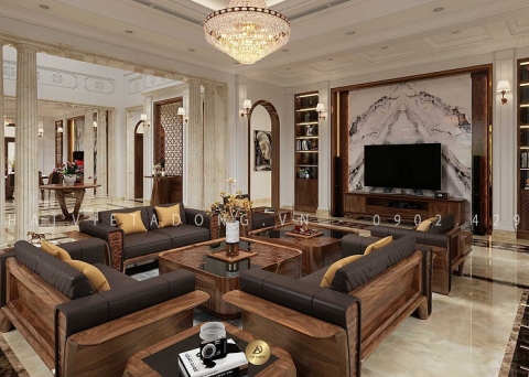 Sofa gỗ óc chó V'LOTUS SF-26